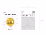 Foil balloon ball -Gold-FB13M-019 - Image 3