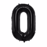 Number Balloon 0 -black-