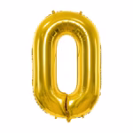Number Balloon 0 -gold-