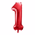 Number Balloon 1 -red-