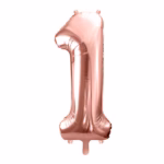 Number Balloon 1 -rose gold-