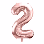 Number Balloon 2 -rose gold-