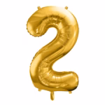 Number Balloon 2 -gold-