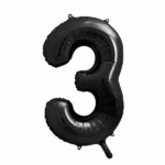 Number Balloon 3 -black-