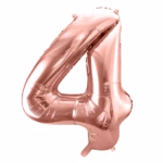 Number Balloon 4 -rose gold-
