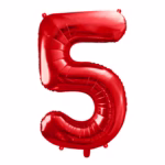Number Balloon 5 -red-