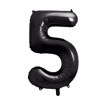 Number Balloon 5 -black-