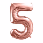Number Balloon 5 -rose gold-