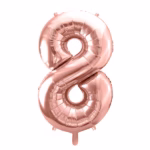 Number Balloon 8 -rose gold-