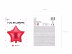 Red Star foil balloon 48 cm - Image 3