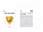 Heart foil balloon 18" Gold - Image 3