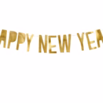 Happy New Year, gold banner GRL46-019M