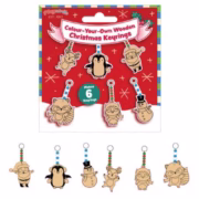 Make your own wooden Christmas Keyrings