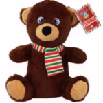 Christmas Bear with Striped scarf
