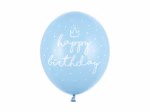 Happy Birthday latex balloon by 6 -BLUE- SB14P-244-011-6