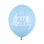 Happy Birthday latex balloon by 6 -BLUE- SB14P-244-011-6