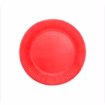 red paper plate