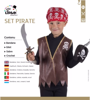Pirate costume dress up kit -one size - - Image 5