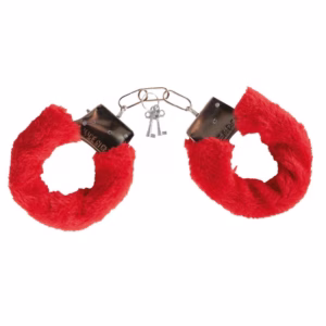 Handcuffs with fur -red- - Image 2