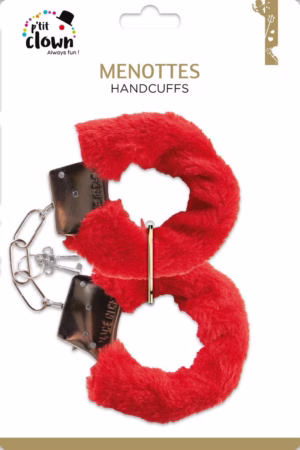 Handcuffs with fur -red- - Image 3