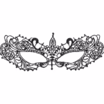 Lace carnival mask, black