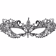 Lace carnival mask, black