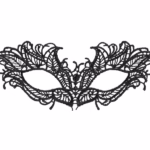 Lace carnival mask, black