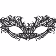 Lace carnival mask, black
