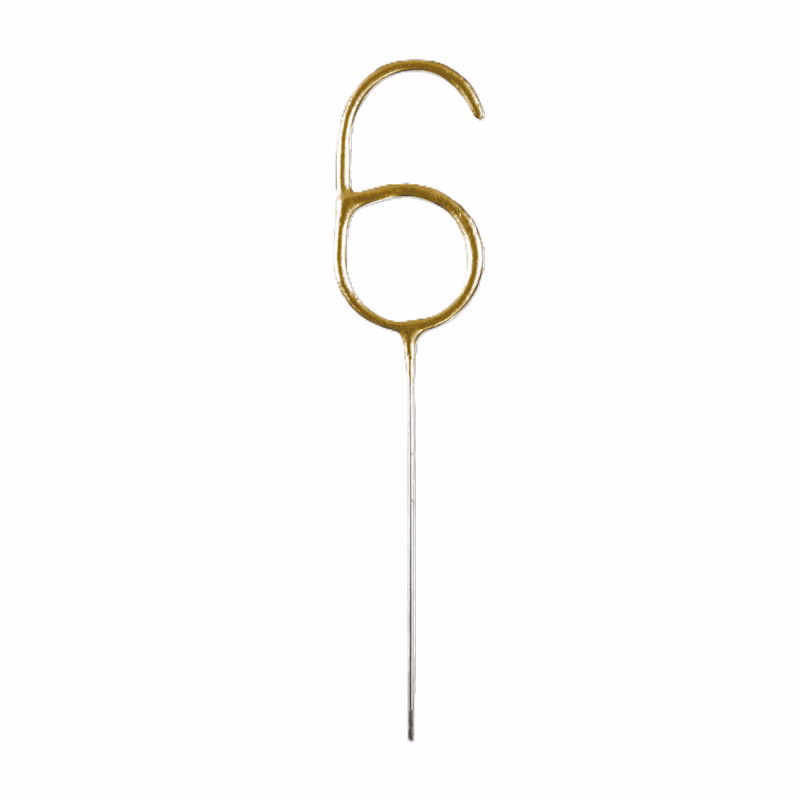 6096 Sparkler number 6 gold