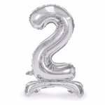 Standing Number Balloon 2 -silver-