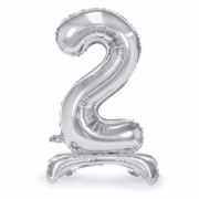 Standing Number Balloon 2 -silver-