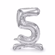 Standing Number Balloon 5 -silver-