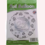 Silver wedding anniversary