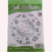 Silver wedding anniversary