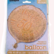 Golden anniversary foil balloon
