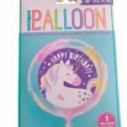 Unicorn Happy Birthday Foil Balloon
