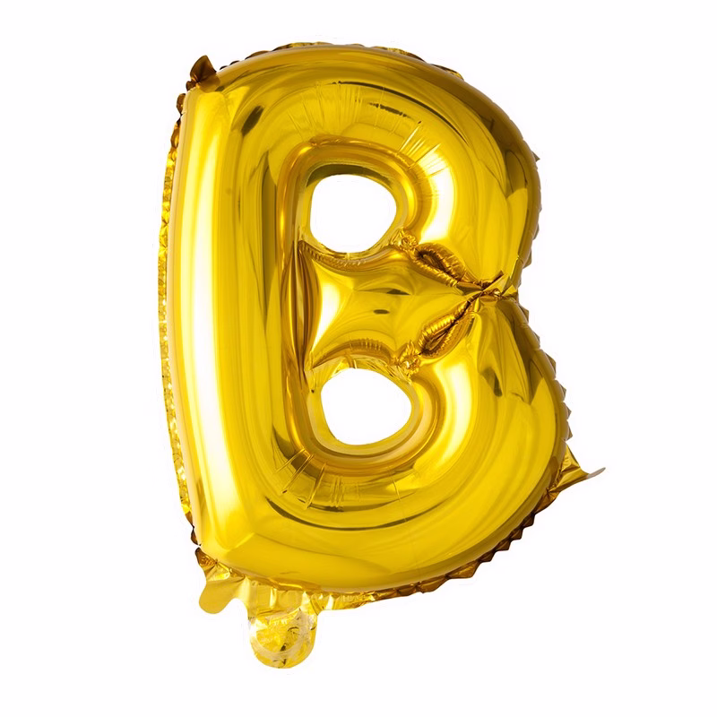 8671 Letter B gold Foil Balloon
