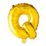 Letter Foil Balloon 16'' Q gold