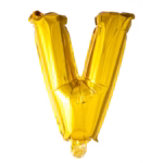 Letter Foil Balloon 16'' V gold
