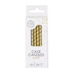 Birthday candles Gold 12 -5884-