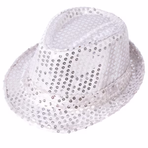 Pop star hat silver