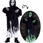 Skeleton Hooded Costume  Age 10-12 years - 22079 -