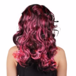 Witch wig - black, pink - 22175 - - Image 3