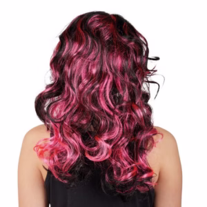 Witch wig - black, pink - 22175 - - Image 3