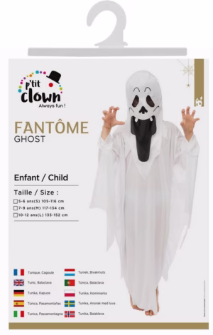 Ghost Costume - white  Age 5-6 years - 23516 - - Image 5
