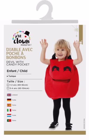 Devil costume with candy pocket Year 3/4 -23563- - Image 3