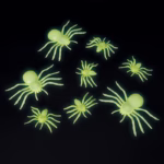 Glow in the dark spiders -24072-